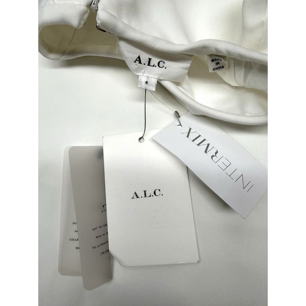 NWT A.L.C. Skye Crystal Embellished Cutout Mini Dress White Size 6 - Picture 13 of 14